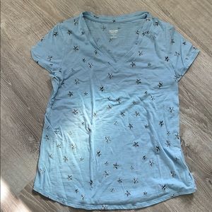 Mossimo light blue v neck t